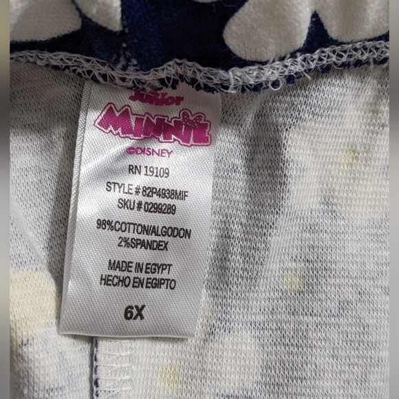 Minnie Mouse Girls Hello Sunshine Long Sleeve Top & Daisy Print Leggings Size 6X - Picture 7 of 7